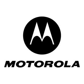 Motorola logo with a white stylized M inside a black circle above bold black text.