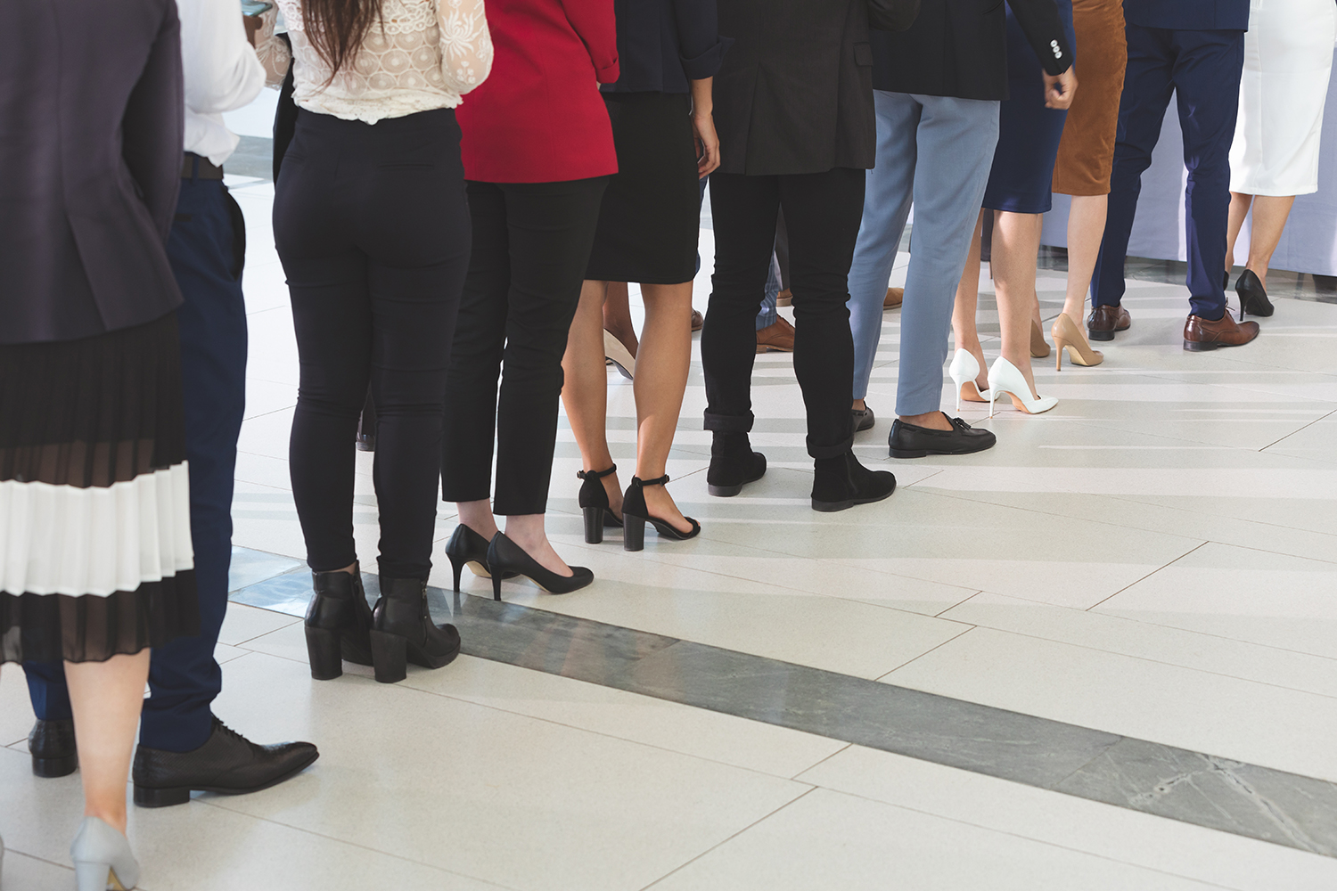 People waiting in line